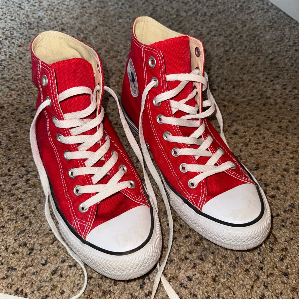 Converse Red Canvas High-Tops